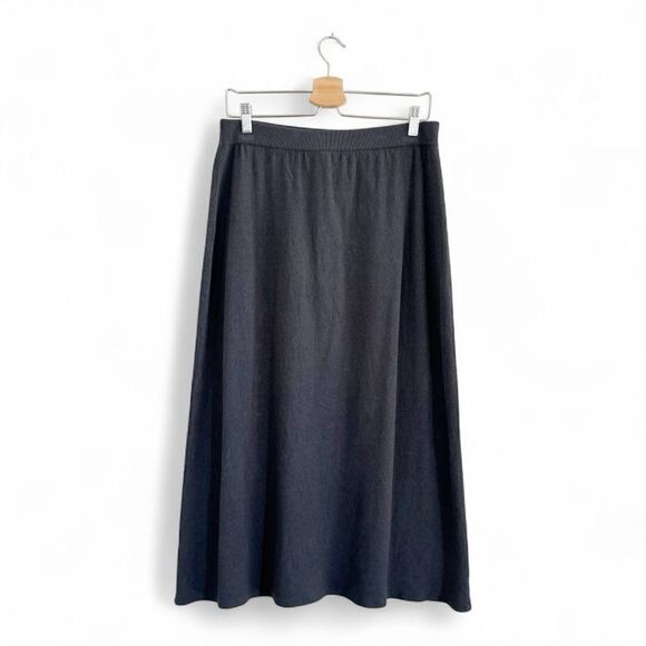 Eileen Fisher Crepe A-Line Maxi Skirt in Gray Size M - Picture 3 of 5